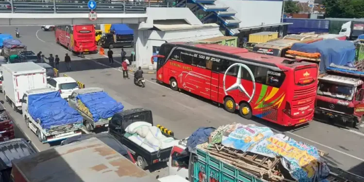 Desak Solusi Pemerintah, PO Bus dan Ekspedisi Alami Kerugian Karena Kemacetan di Pelabuhan Ketapang