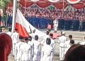 Upacara HUT ke-80 RI di Balai Kota Surabaya Terjadi Insiden Bendera Terbalik