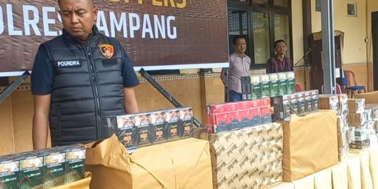 Polres Sampang Gagalkan Jutaan Rokok Ilegal, Pelaku Distribusi ke Luar Madura Masih Misterius