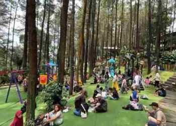 Wisata Alam Alas Veenuz Trawas Ramai Dikunjungi Saat Libur Nataru