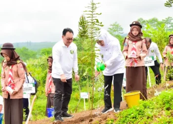 Khofifah Tanam 5000 Bibit Pohon di Lumajang Dukung Net Zero Emission 2060