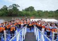 Wisata Susur Sungai Ngotok Diuji Coba, Daya Tarik Baru Taman Bahari Mojopahit