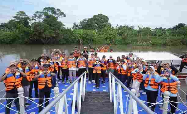 Wisata Susur Sungai Ngotok Diuji Coba, Daya Tarik Baru Taman Bahari Mojopahit