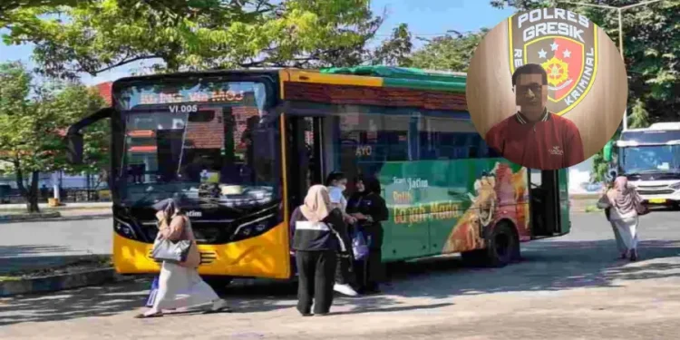 Pelemparan Kaca Bus Trans Jatim di Gresik, Pelaku PNS Ditangkap